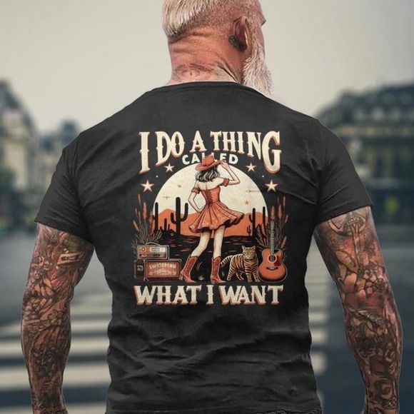 Gildan Other - I Do A Thing Called What I Want Retro Western Cowgirl Unisex Tshirt